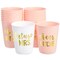 16 Pack Bachelorette Party Cups, Reusable Tumblers for Bridal Shower Favors, Future Mrs (White and Pink, 16 oz)